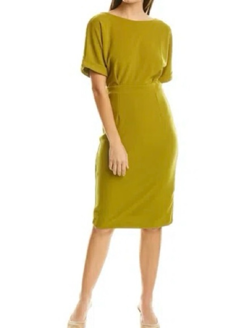 Alexia Admor Green Midi Sheath Dress Sz. S